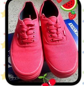 🍉LIKE NEW! RARE Mono Red Authentic Vans Size 8🍉